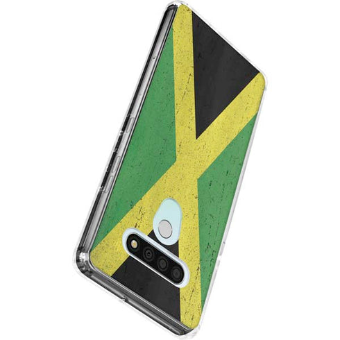 Jamaica Flag Distressed LG Stylo 6 Clear Case